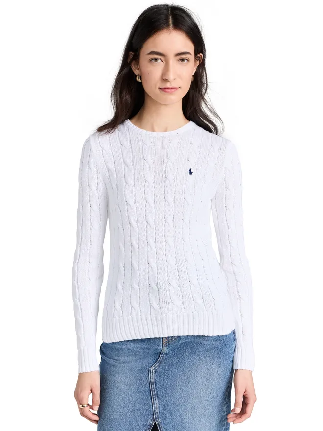 Polo Ralph Lauren Polo Ralph Lauren コットン ジュリアナ ロングスリーブ プルオーバー ホワイトの商品画像