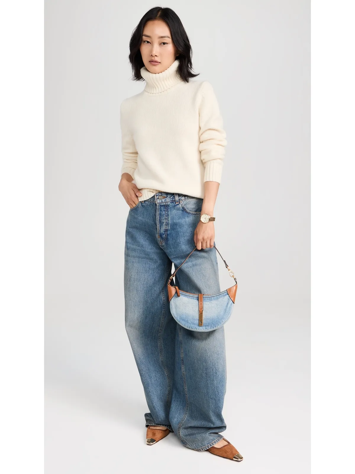 Polo Ralph Lauren ロングスリーブ タートルネック プルオーバー クリーム色 - 画像5
