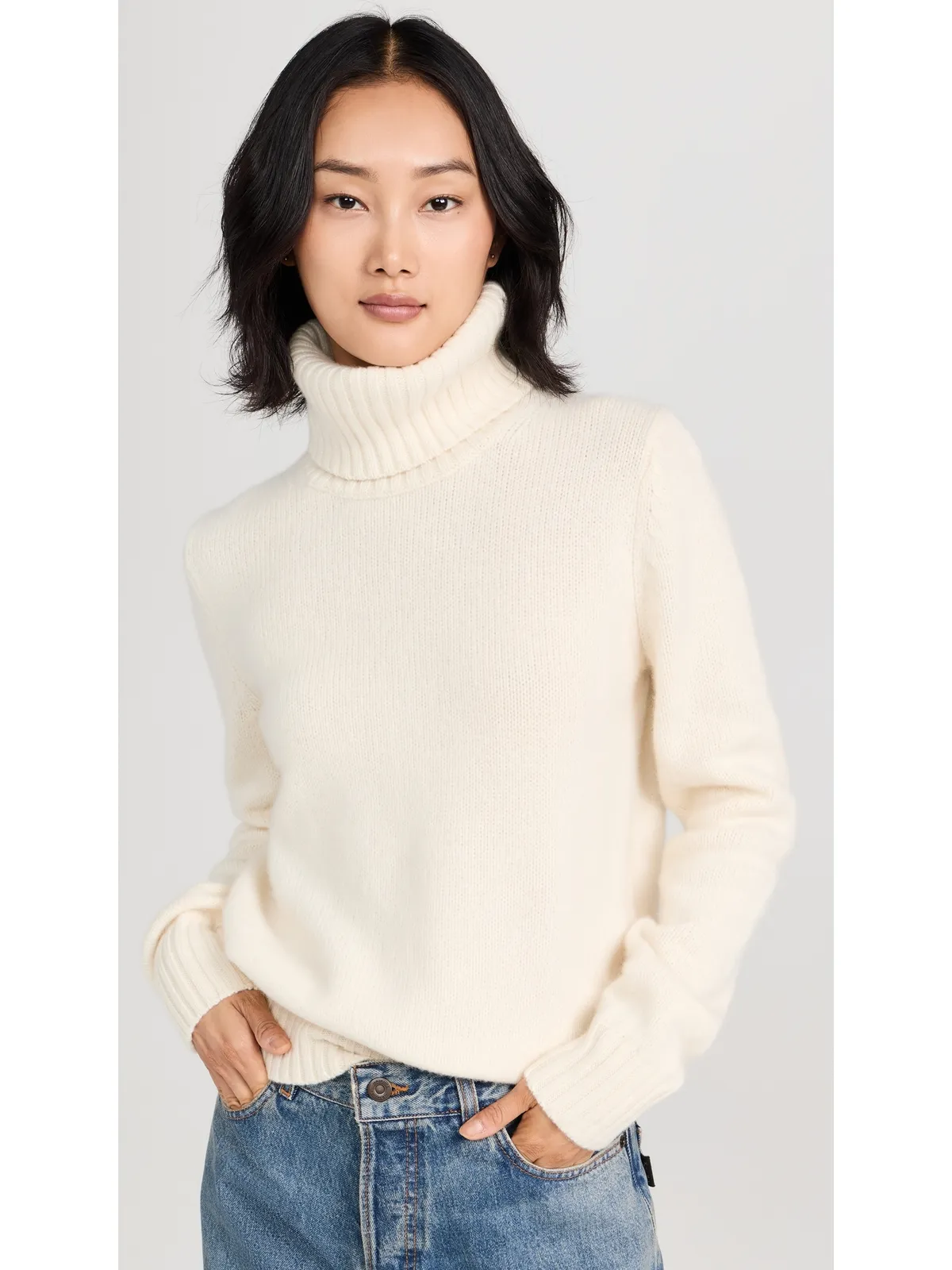 Polo Ralph Lauren ロングスリーブ タートルネック プルオーバー クリーム色 - 画像2