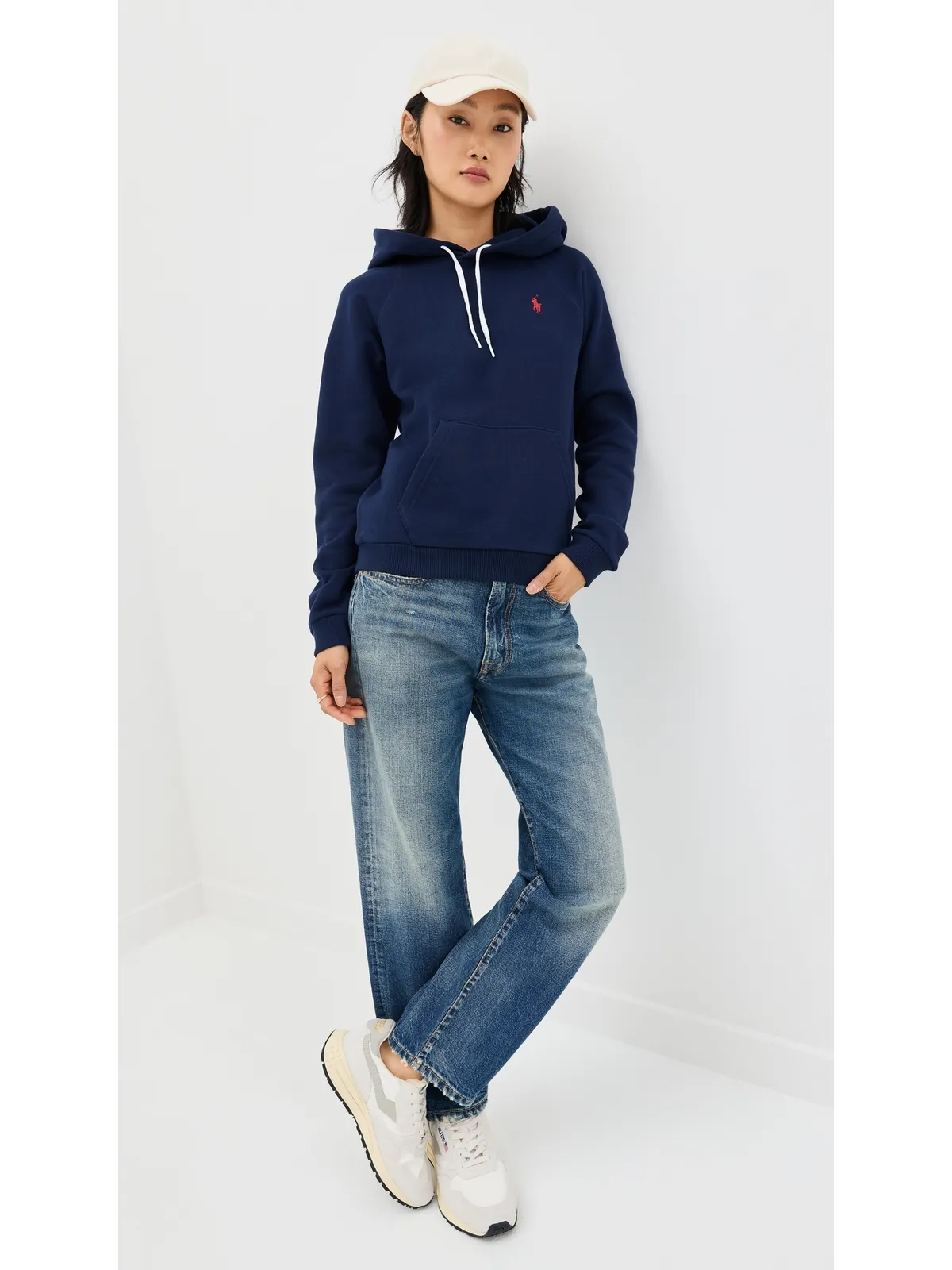 Polo Ralph Lauren シュランクン フード付きスウェットシャツ クルーズネイビー - 画像5