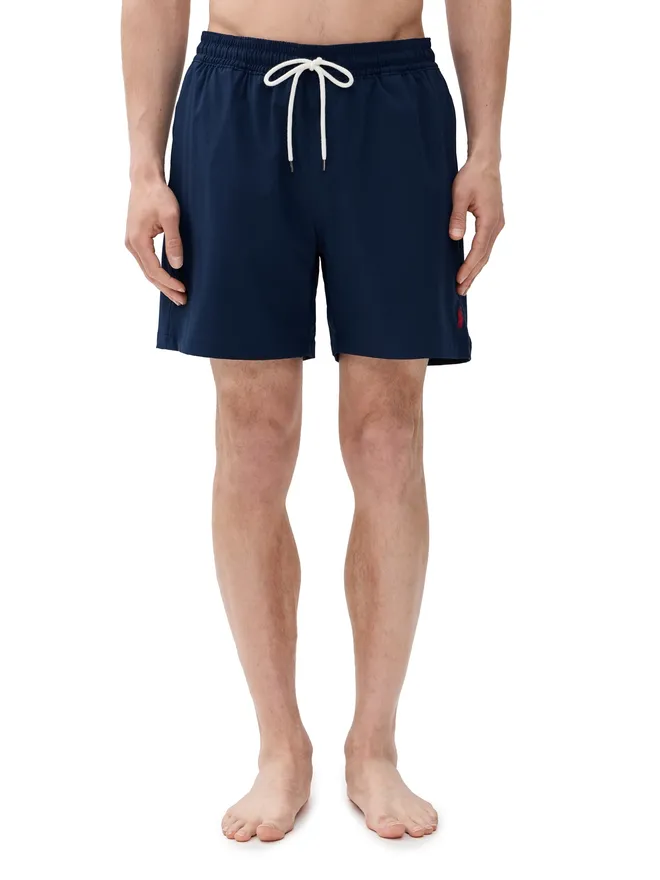 Polo Ralph Lauren Polo Ralph Lauren トラベラー 無地 スイムトランクス Newport Navyの商品画像