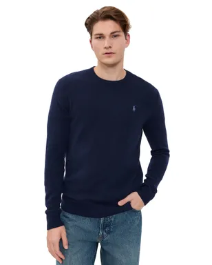 Polo Ralph Lauren オリジナルラベル ラックスメリノ クルーネックセーター ハンター ネイビー - サムネイル1
