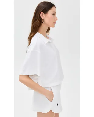Polo Ralph Lauren テリー素材のカラーシャツとショーツ セット ホワイト - サムネイル5