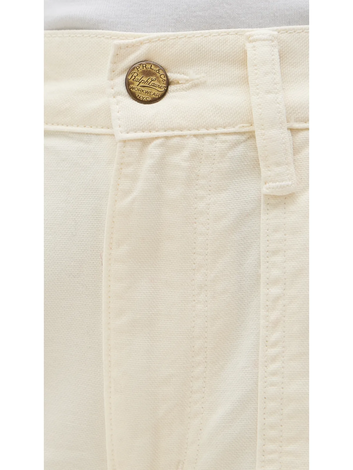 Polo Ralph Lauren コットンキャンバス織り スタンダード フレアパンツ クリーム色 - 画像6