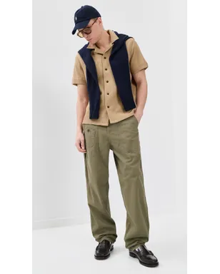 Polo Ralph Lauren コットンリネン ワッフルニット アンディ・キャンプシャツ コースタルベージュ - サムネイル5