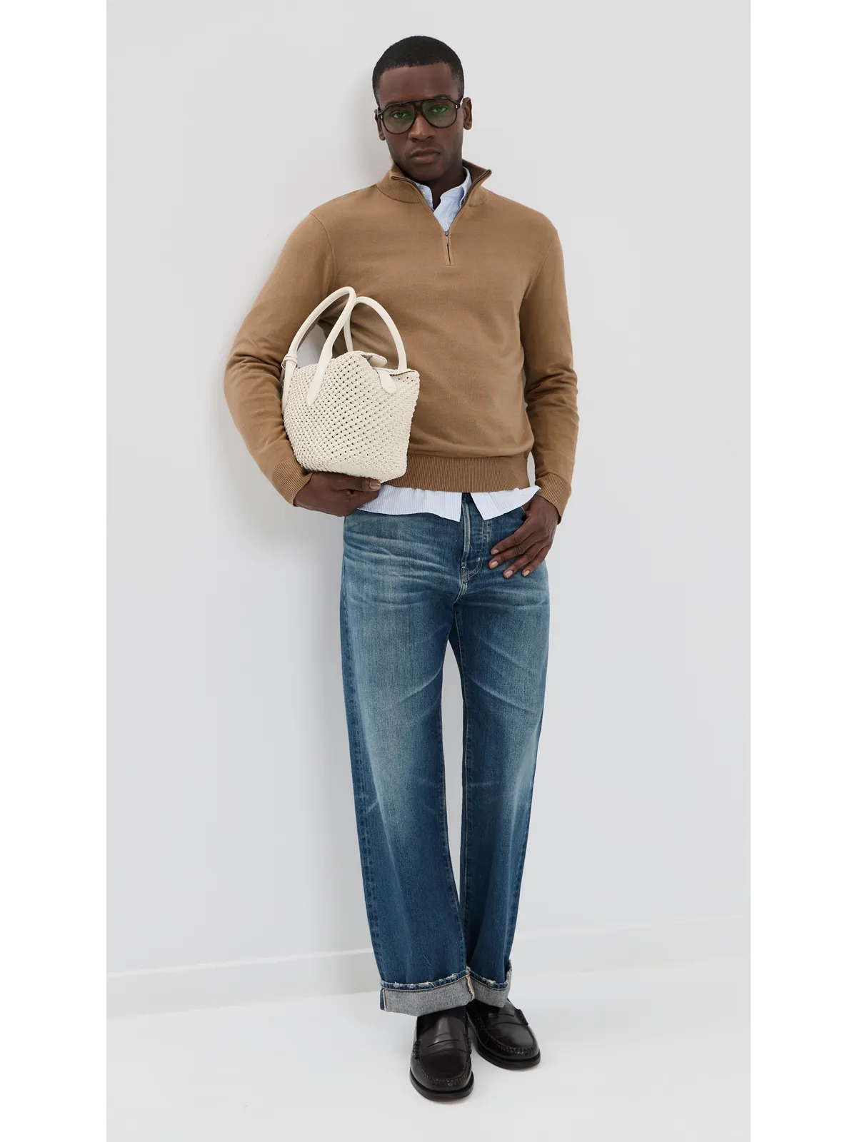 Polo Ralph Lauren オリジナルレーベル コットン ハーフジップ セーター - 画像5