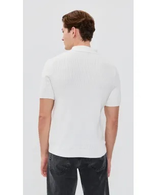 Polo Ralph Lauren コットン ジョニーカラーポロセーター デックウォッシュ・ホワイト - サムネイル3