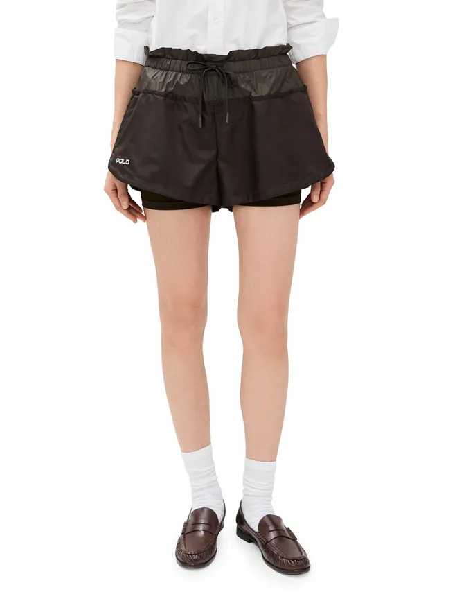 Polo Ralph Lauren Polo Ralph Lauren レイヤードドローストリングショーツ ダークブラウンの商品画像