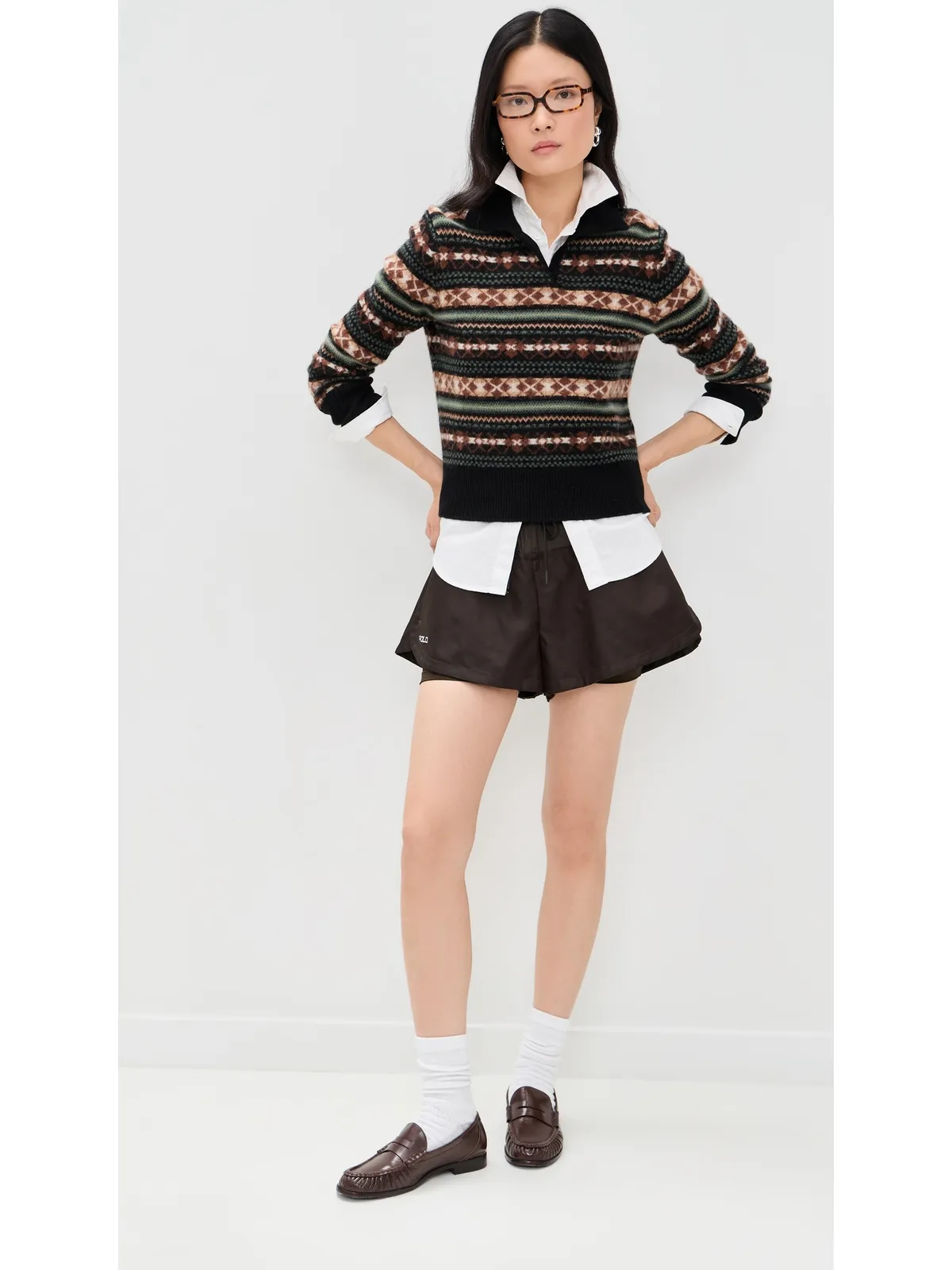 Polo Ralph Lauren レイヤードドローストリングショーツ ダークブラウン - 画像5