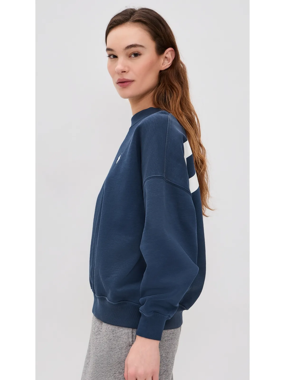 Polo Ralph Lauren ヴィンテージ フリースニット ロングスリーブ クルーネック Newport Navy - 画像4