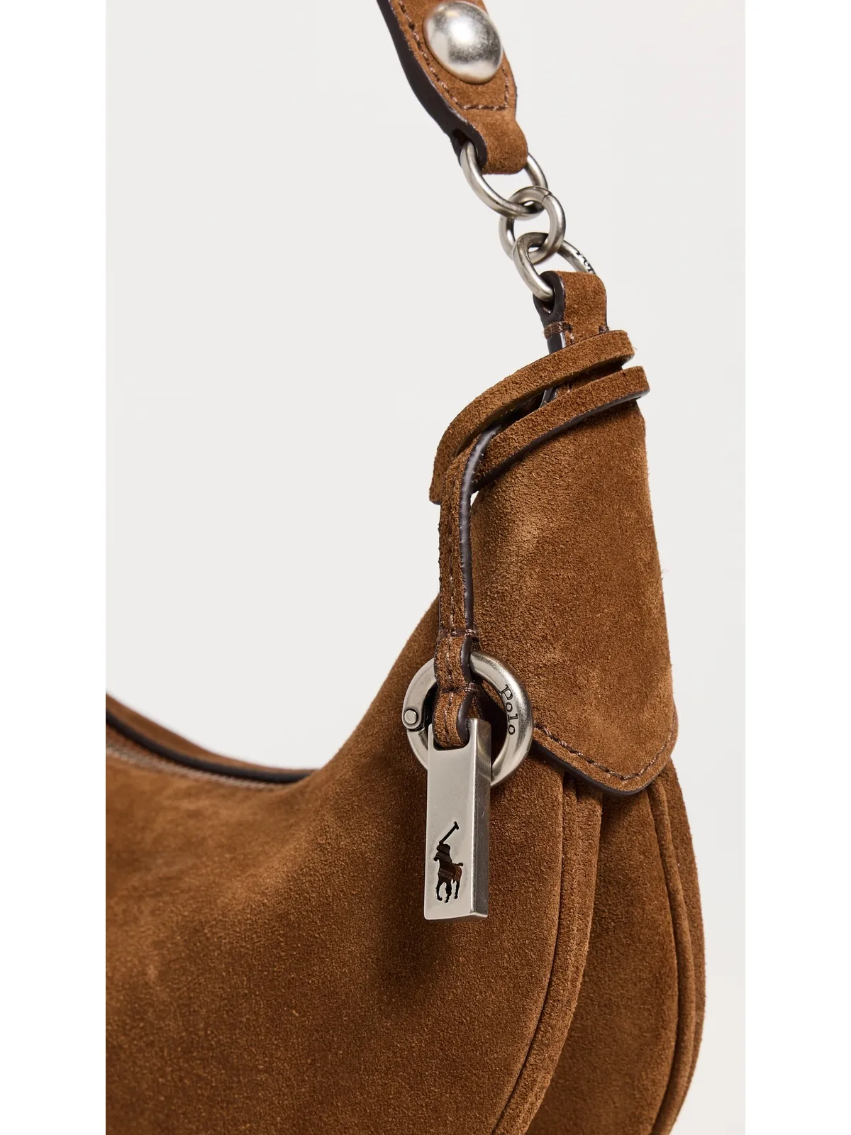 Polo Ralph Lauren Polo I. D. スエード ミニ スタッズ バッグ シナモン ワンサイズ - 画像5