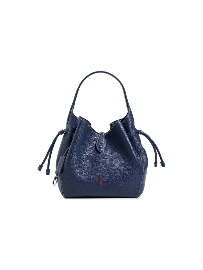 Polo Ralph Lauren Polo Ralph Lauren シャイニー ドラム ペブル クロスボディ バケットバッグ（インク）の商品画像