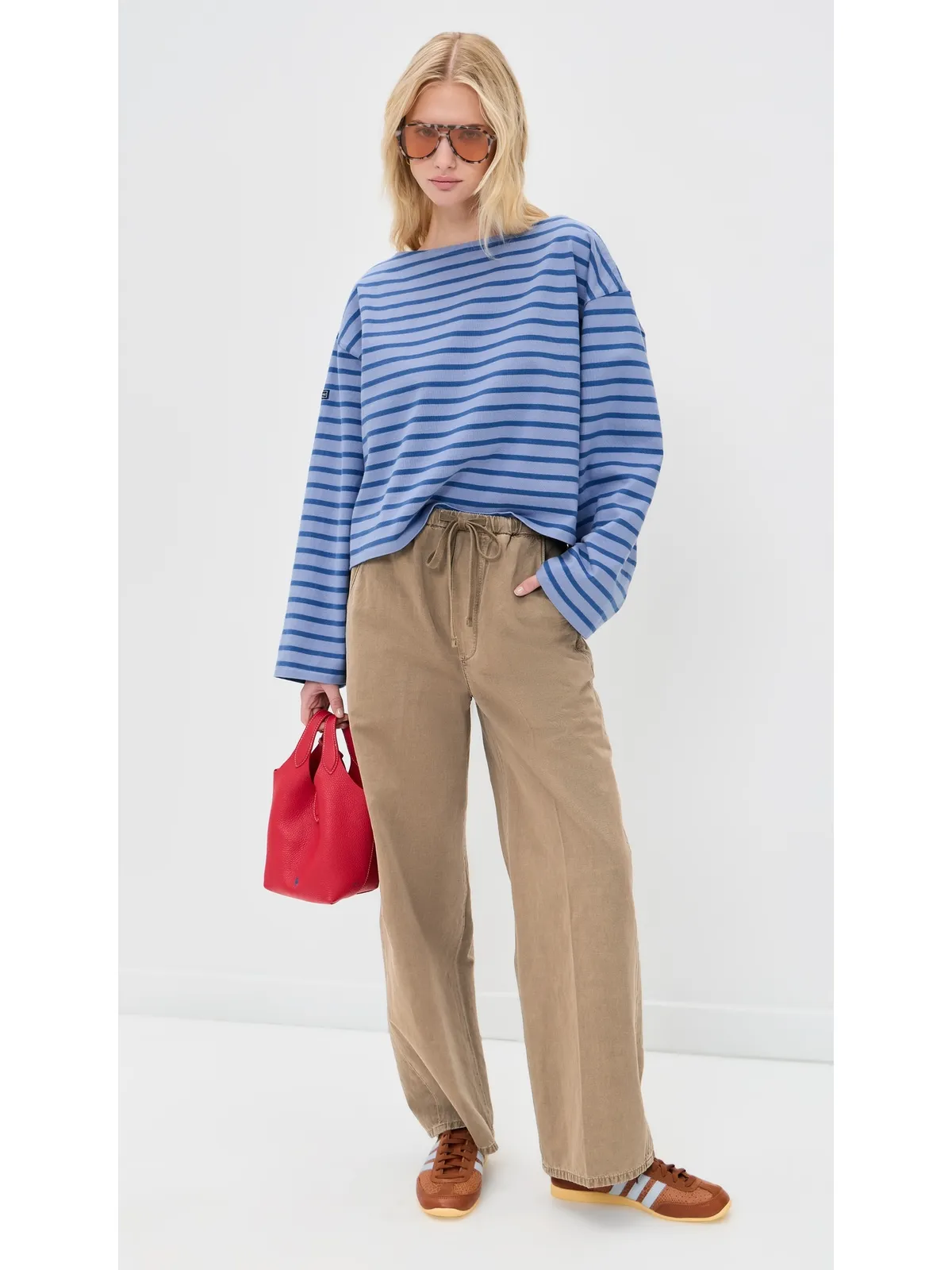 Polo Ralph Lauren クロップ マリナー ロングスリーブ プルオーバー East Blue/Liberty - 画像5