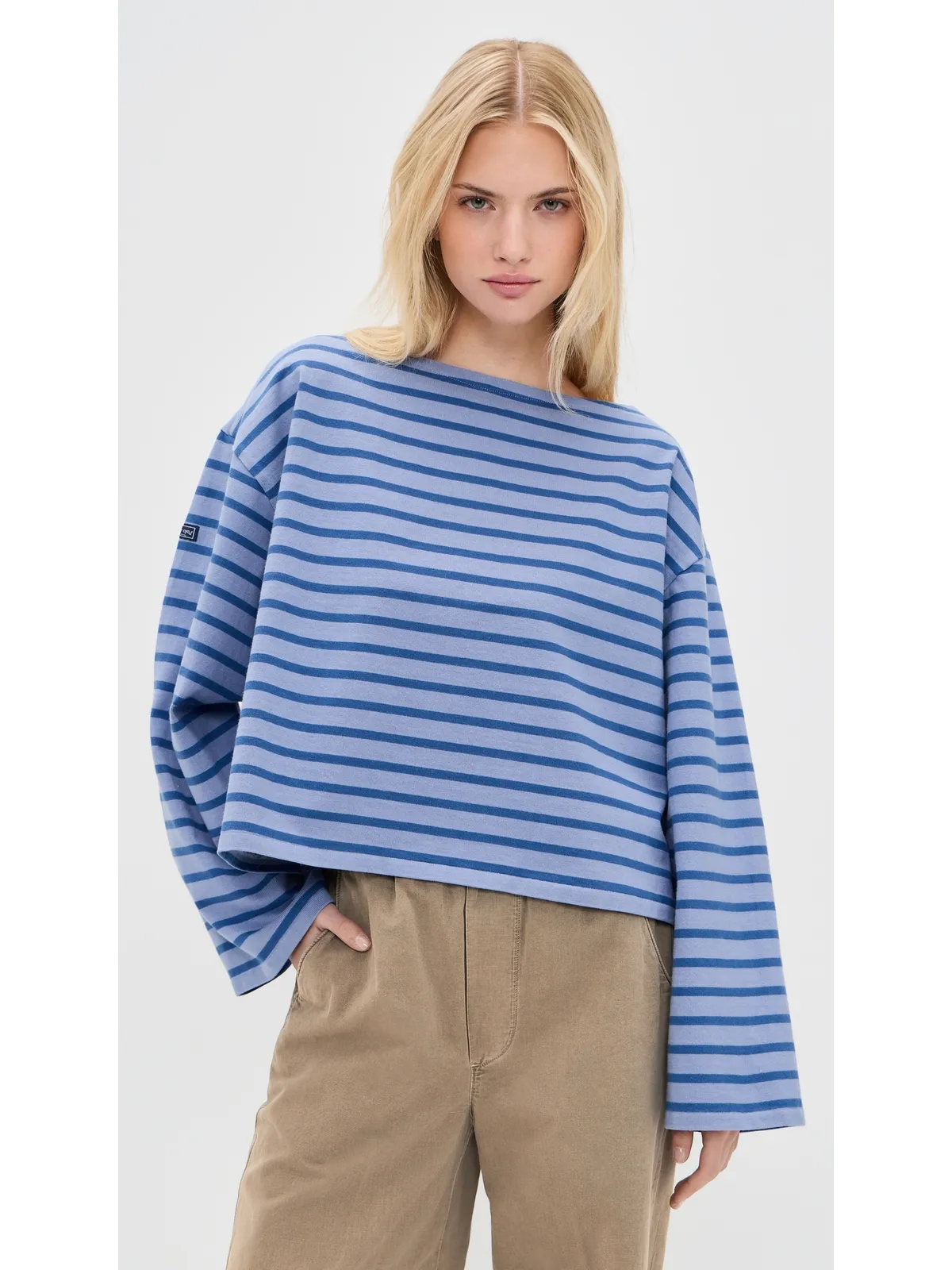 Polo Ralph Lauren クロップ マリナー ロングスリーブ プルオーバー East Blue/Liberty - 画像2