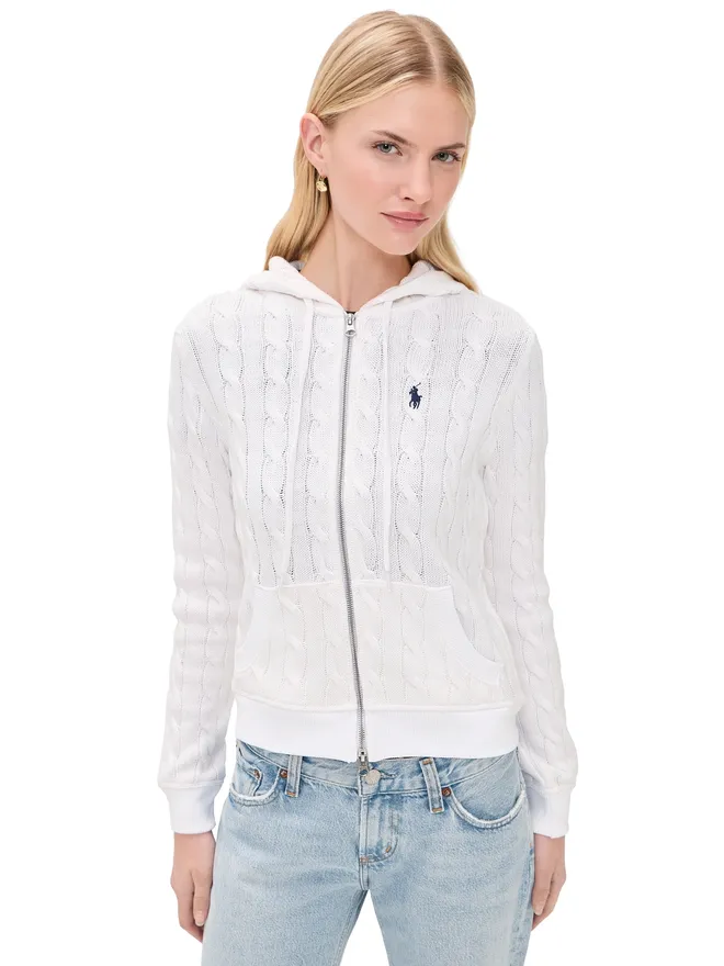 Polo Ralph Lauren Polo Ralph Lauren コットン ケーブルニット フーディの商品画像