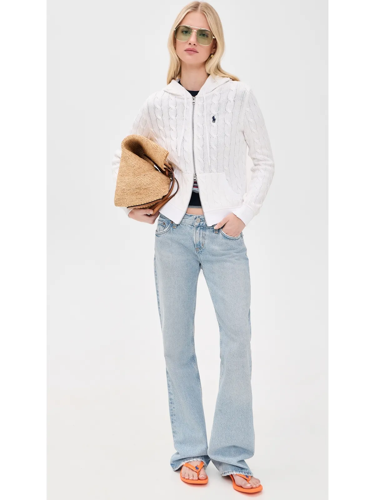 Polo Ralph Lauren コットン ケーブルニット フーディ - 画像5