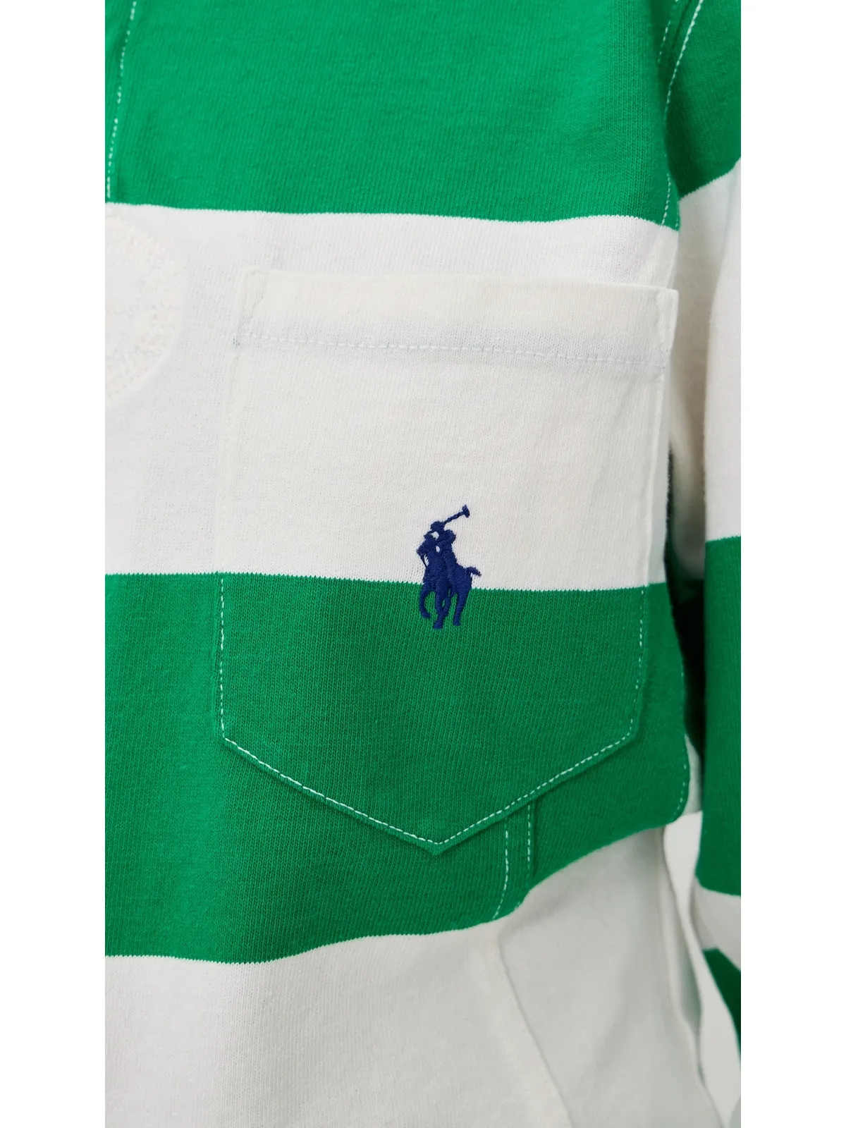 Polo Ralph Lauren ジャージー ポロトップ ビリヤードグリーン/デックウォッシュホワイト - 画像6