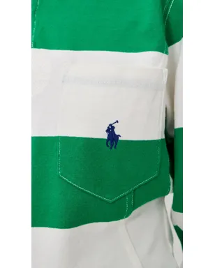 Polo Ralph Lauren ジャージー ポロトップ ビリヤードグリーン/デックウォッシュホワイト - サムネイル6
