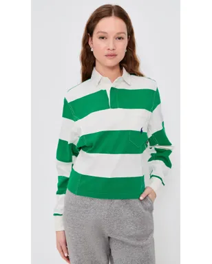 Polo Ralph Lauren ジャージー ポロトップ ビリヤードグリーン/デックウォッシュホワイト - サムネイル2