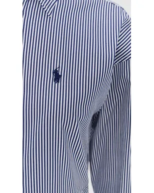Polo Ralph Lauren 襟付き長袖シャツドレス（ホワイト/フォールロイヤル） - サムネイル6