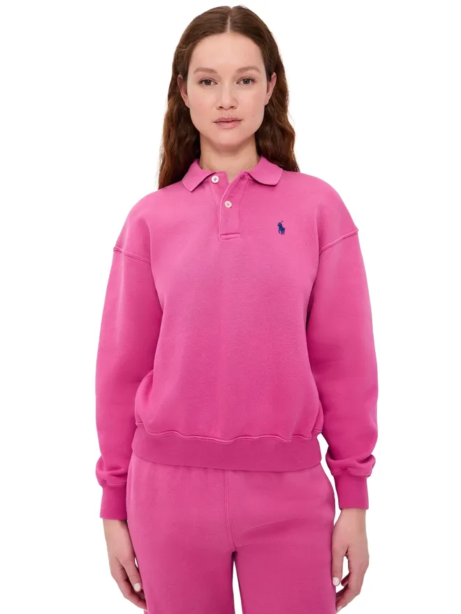Polo Ralph Lauren Polo Ralph Lauren ポロ ロングスリーブ フリース プルオーバー アクセントピンクの商品画像