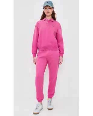 Polo Ralph Lauren ポロ ロングスリーブ フリース プルオーバー アクセントピンク - サムネイル5