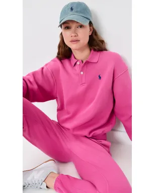 Polo Ralph Lauren ポロ ロングスリーブ フリース プルオーバー アクセントピンク - サムネイル2