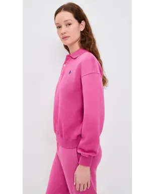 Polo Ralph Lauren ポロ ロングスリーブ フリース プルオーバー アクセントピンク - サムネイル4