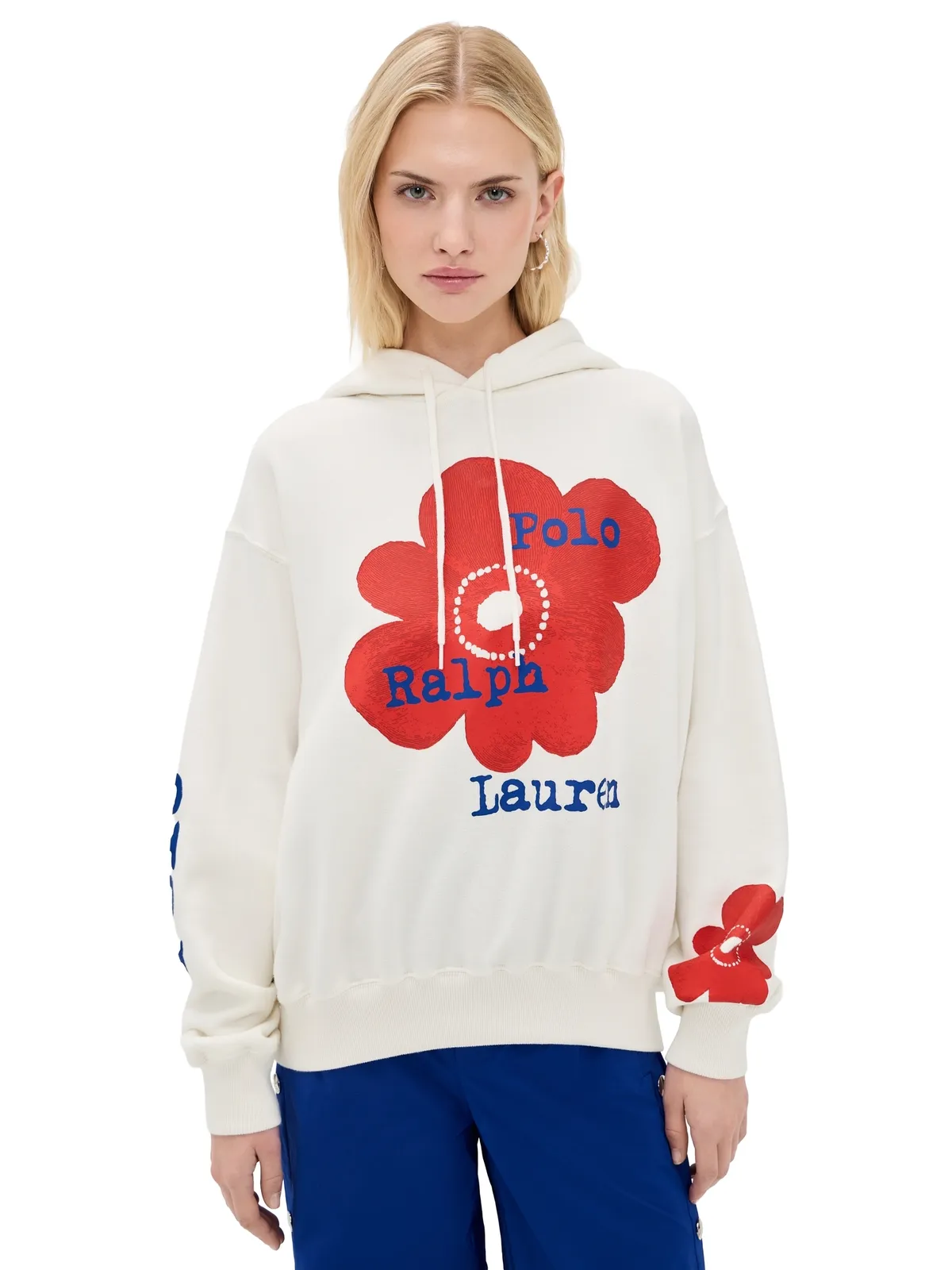 Polo Ralph Lauren アークティックフリースニット長袖フーディー ウォームホワイト - 画像1