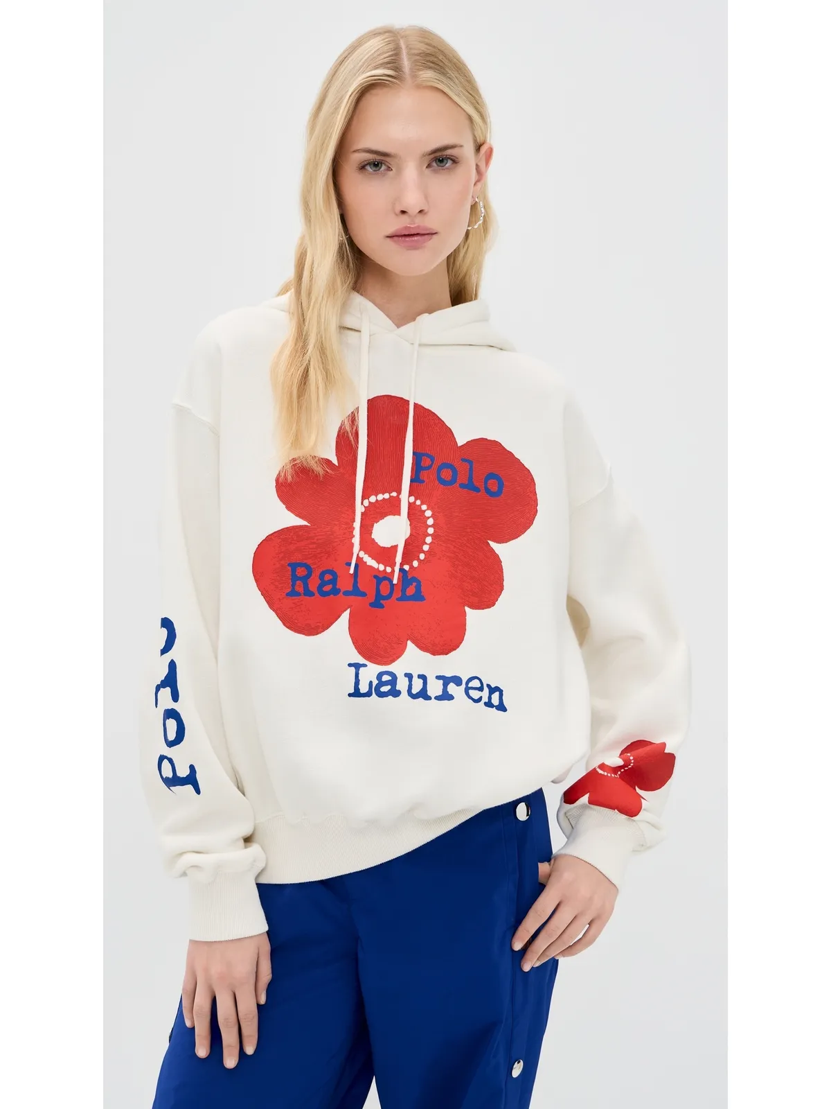 Polo Ralph Lauren アークティックフリースニット長袖フーディー ウォームホワイト - 画像2