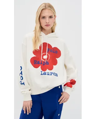 Polo Ralph Lauren アークティックフリースニット長袖フーディー ウォームホワイト - サムネイル2