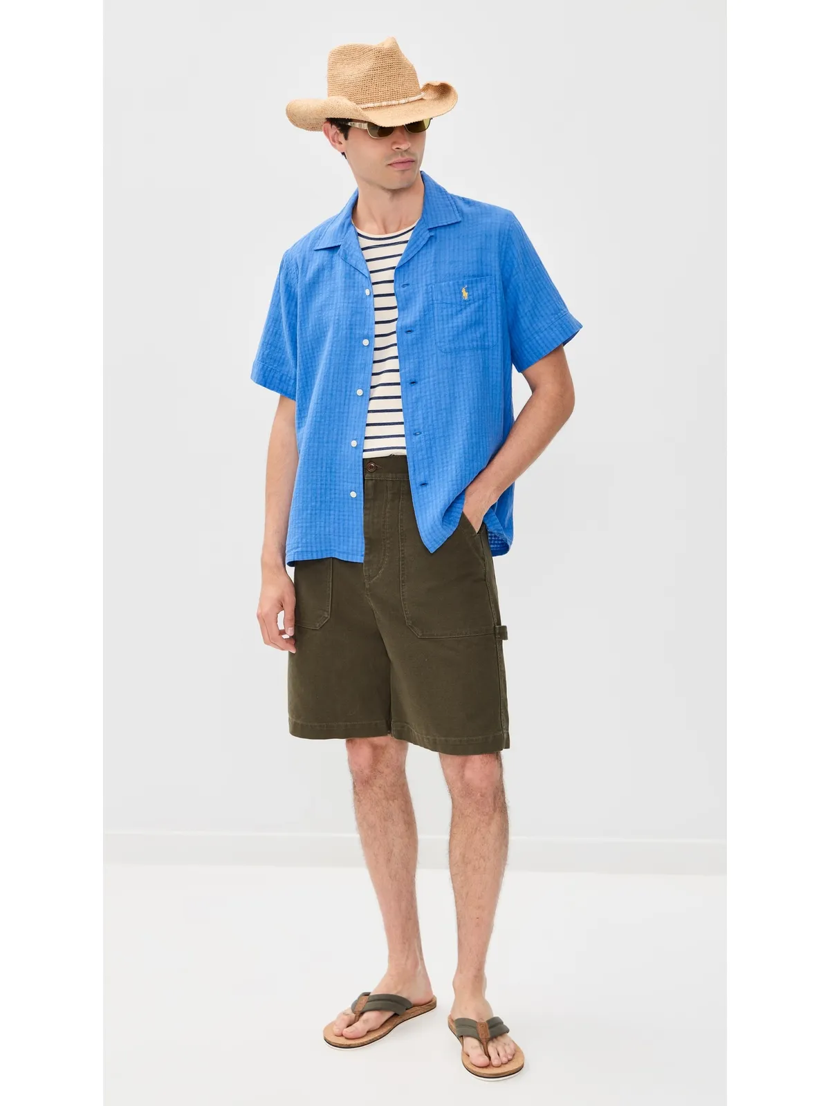 Polo Ralph Lauren 半袖シアサッカーリネン シャツ - 画像5