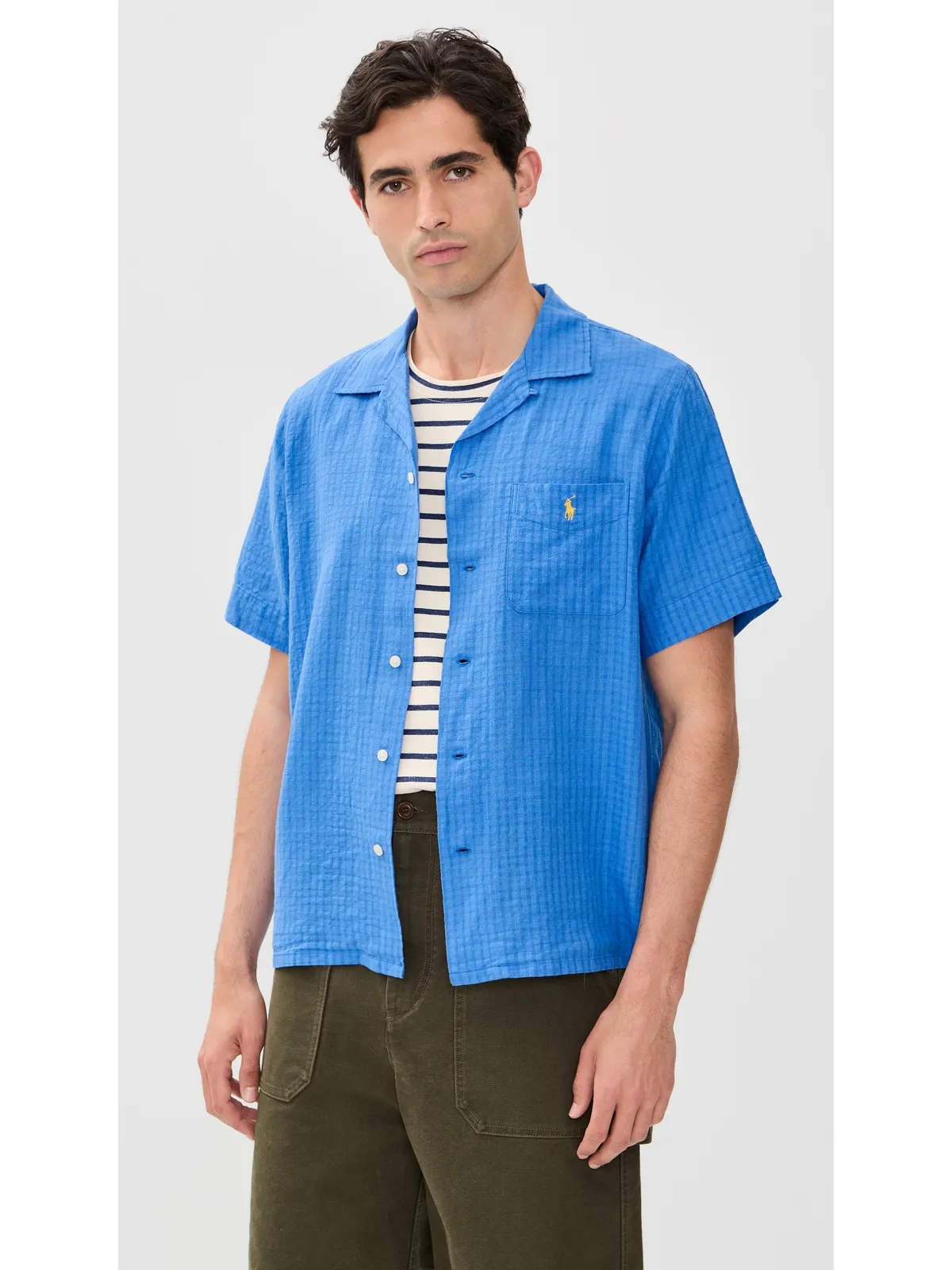 Polo Ralph Lauren 半袖シアサッカーリネン シャツ - 画像2