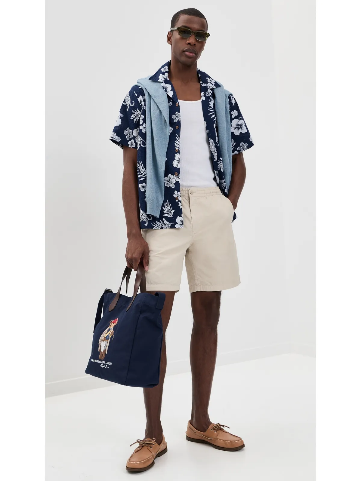 Polo Ralph Lauren ショートスリーブ シアサッカー アンディ・キャンプ シャツ ジャガー トロピカル - 画像5