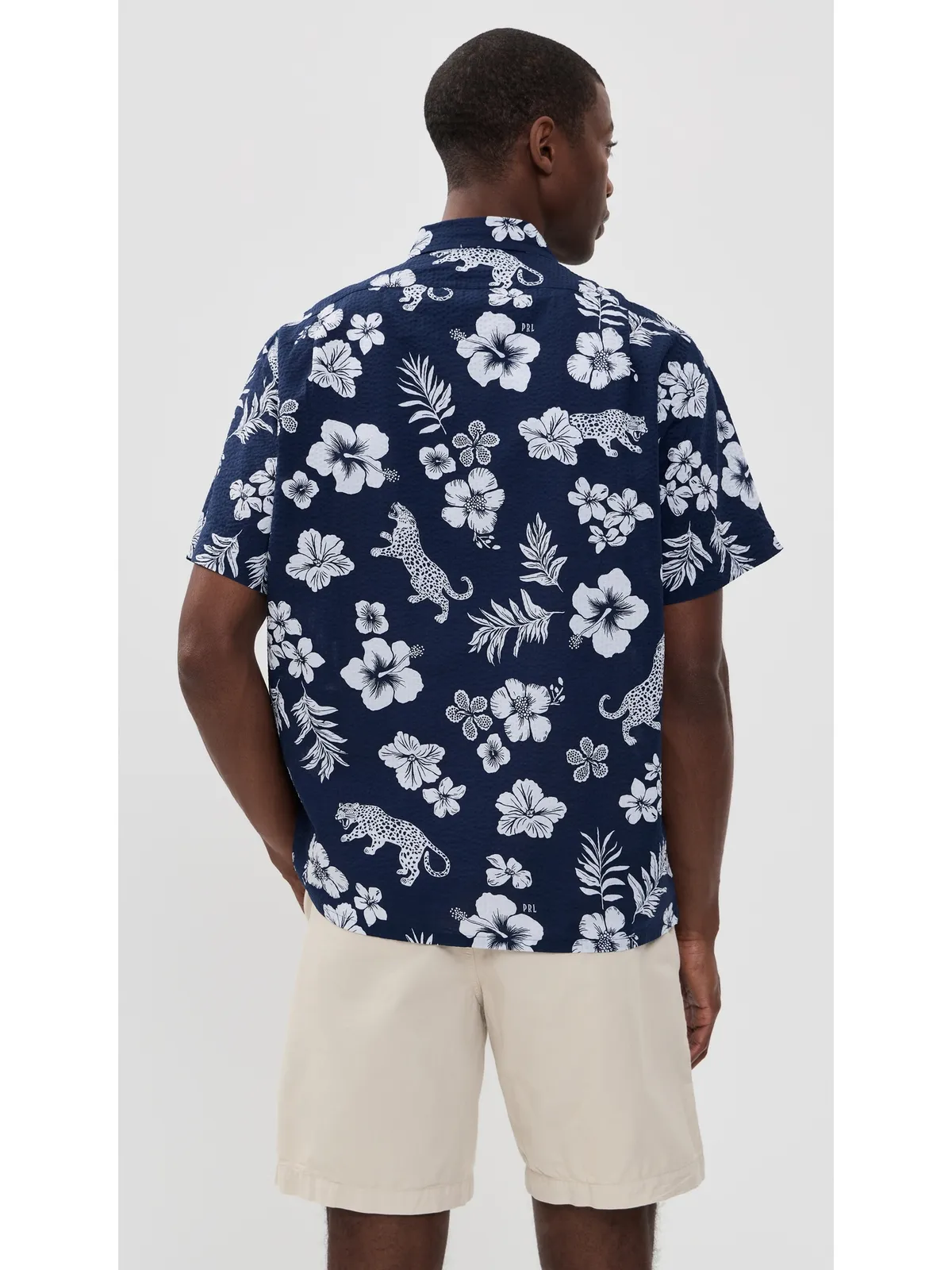 Polo Ralph Lauren ショートスリーブ シアサッカー アンディ・キャンプ シャツ ジャガー トロピカル - 画像3
