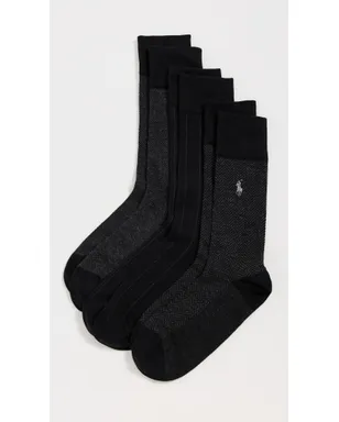 Polo Ralph Lauren クラシックパターン ドレスソックス 3足パック ブラック - サムネイル2