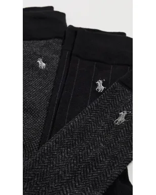 Polo Ralph Lauren クラシックパターン ドレスソックス 3足パック ブラック - サムネイル3