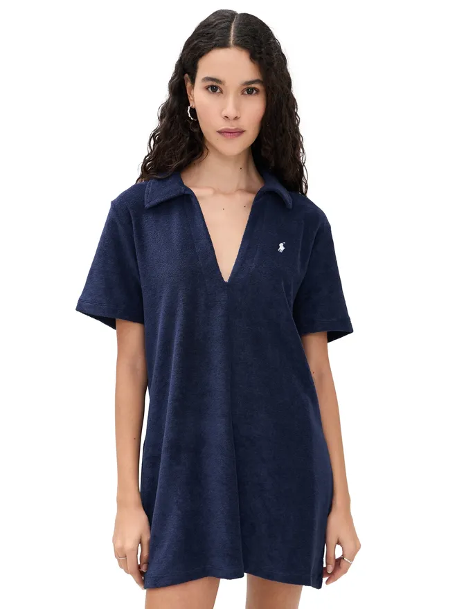 Polo Ralph Lauren Polo Ralph Lauren テリー素材のカバーアップドレス ネイビーブルー Mの商品画像