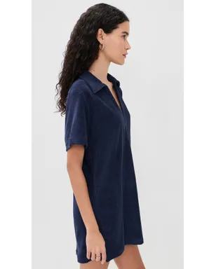 Polo Ralph Lauren テリー素材のカバーアップドレス ネイビーブルー M - サムネイル5
