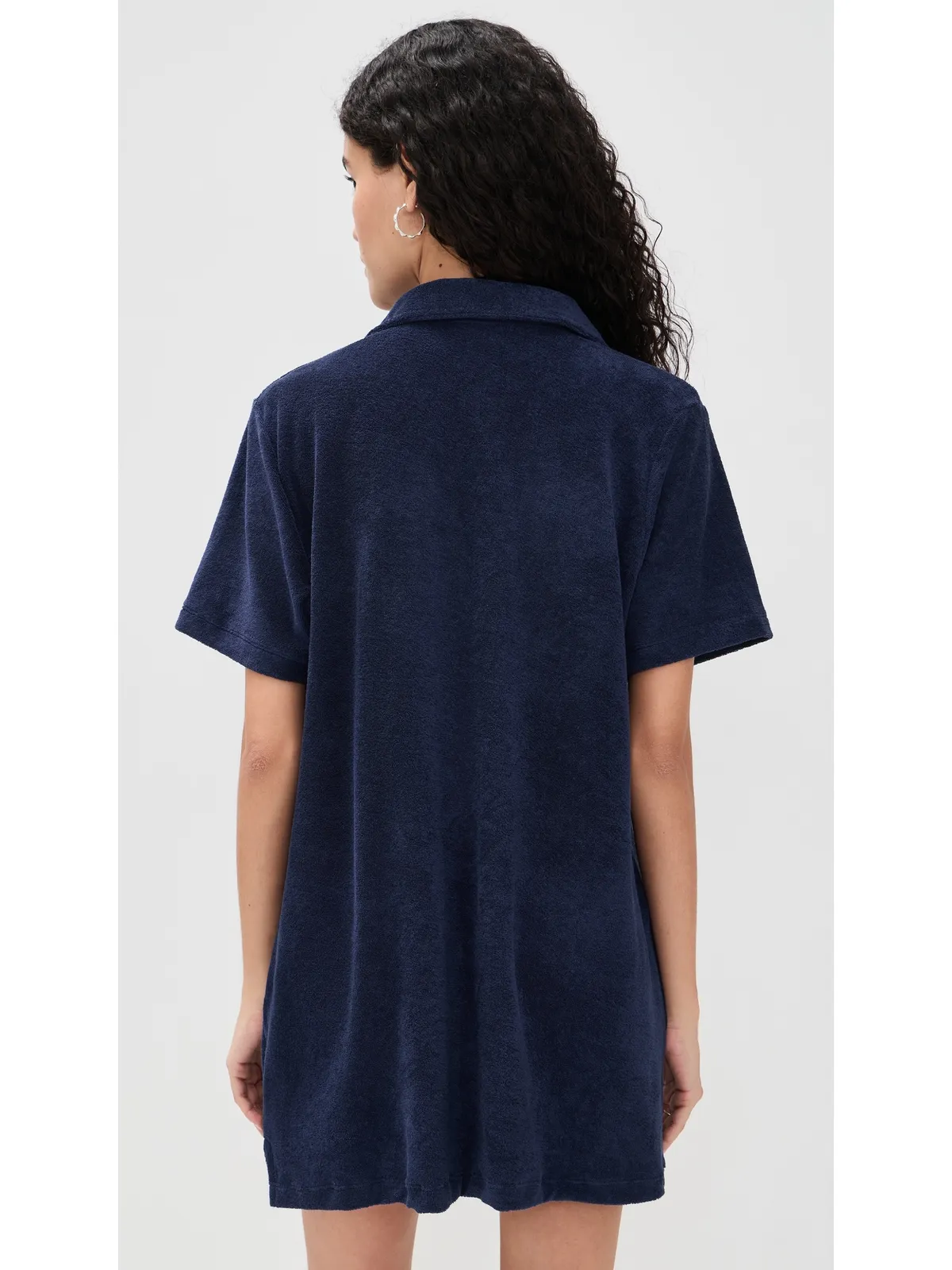 Polo Ralph Lauren テリー素材のカバーアップドレス ネイビーブルー M - 画像4