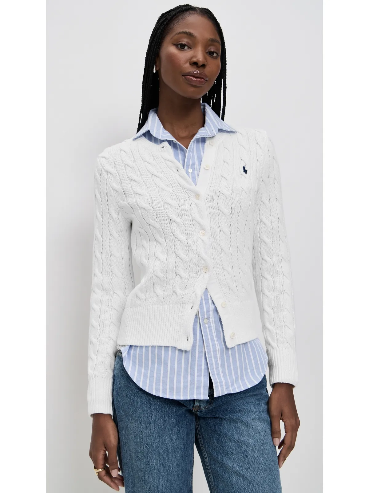 Polo Ralph Lauren ロングスリーブ カーディガン ホワイト - 画像2