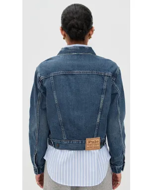 Polo Ralph Lauren 3x1リジッドデニムクラシックトラッカージャケット Meuse Wash - サムネイル3