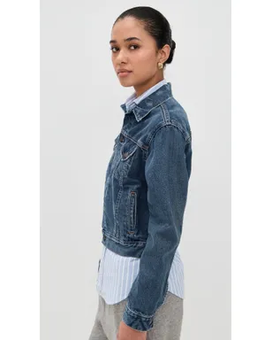 Polo Ralph Lauren 3x1リジッドデニムクラシックトラッカージャケット Meuse Wash - サムネイル4