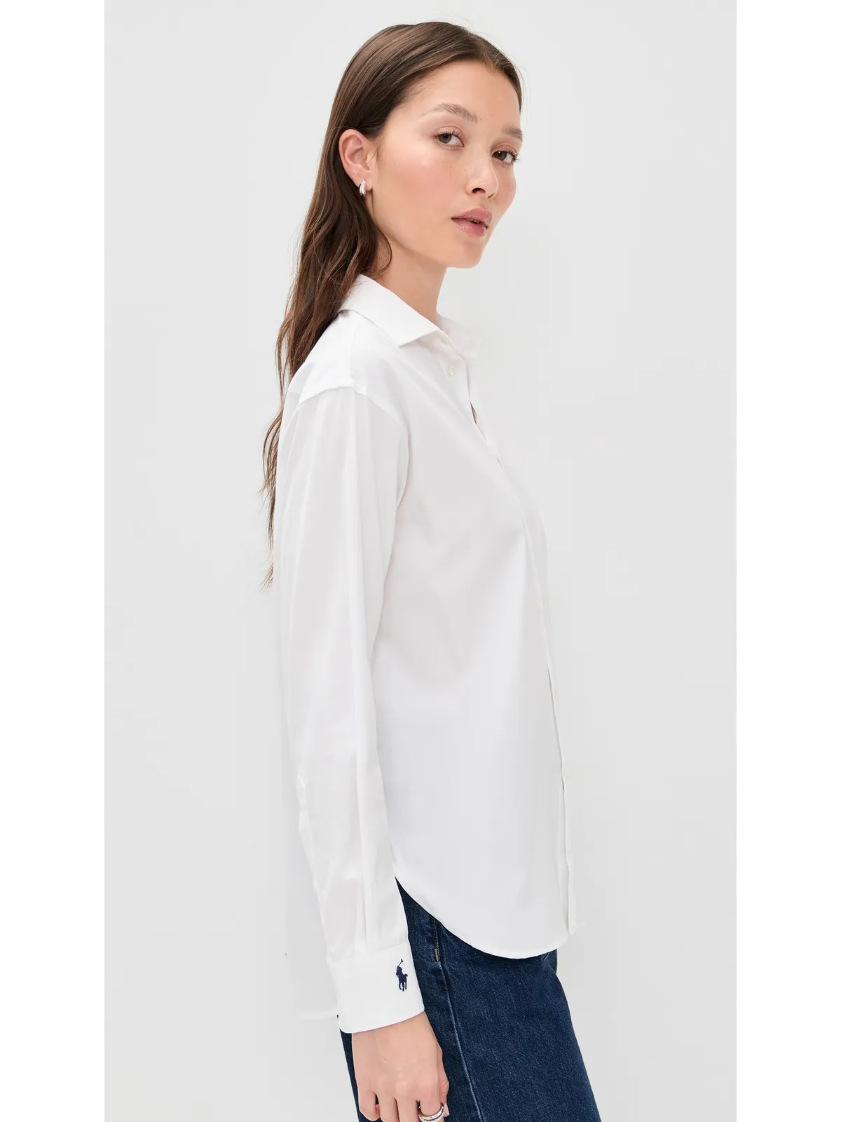Polo Ralph Lauren コットン長袖ボタンダウンシャツ ホワイト - 画像4