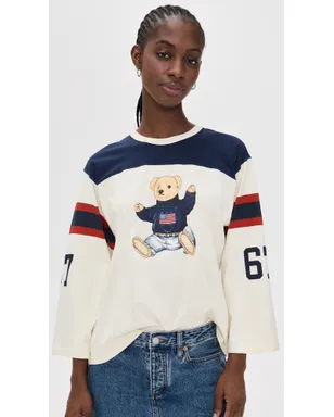 Polo Ralph Lauren ポロベア ジャージー ホワイト/ネイビー - サムネイル2