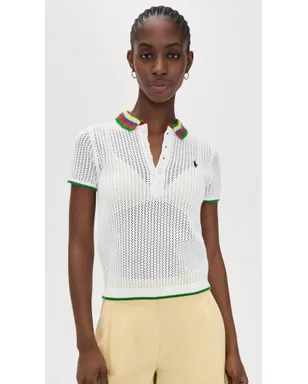 Polo Ralph Lauren Pointelle Stripe Polo ホワイト×マルチ - サムネイル2