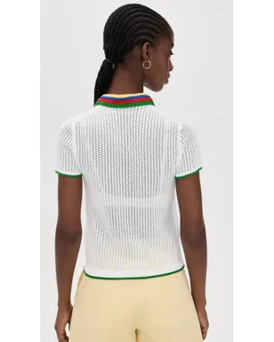 Polo Ralph Lauren Pointelle Stripe Polo ホワイト×マルチ - サムネイル3