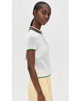 Polo Ralph Lauren Pointelle Stripe Polo ホワイト×マルチ - サムネイル4