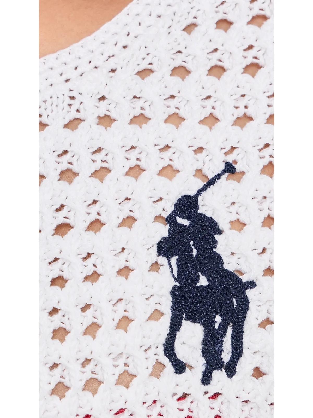 Polo Ralph Lauren ビッグポニー クロシェ カーディガン ホワイト - 画像6