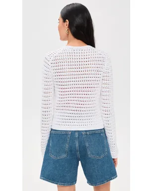 Polo Ralph Lauren ビッグポニー クロシェ カーディガン ホワイト - サムネイル3